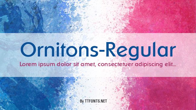 Ornitons-Regular example