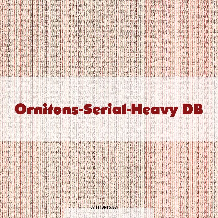 Ornitons-Serial-Heavy DB example