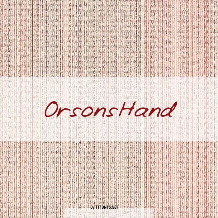 OrsonsHand example