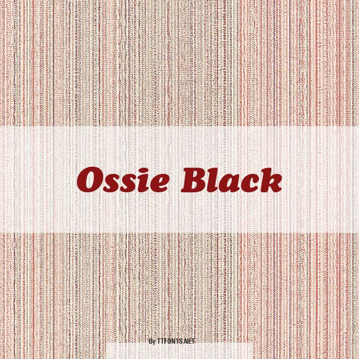 Ossie Black example