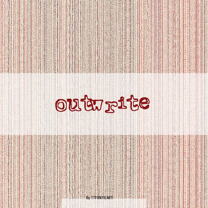 Outwrite example