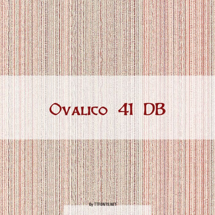 Ovalico 41 DB example