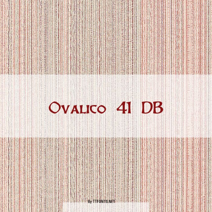 Ovalico 41 DB example