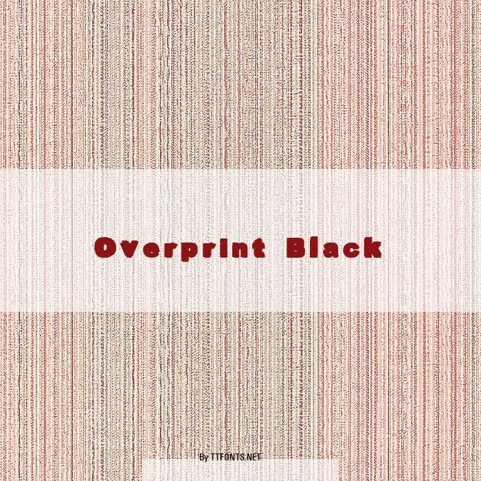 Overprint Black example