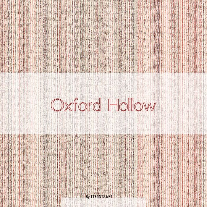 Oxford Hollow example