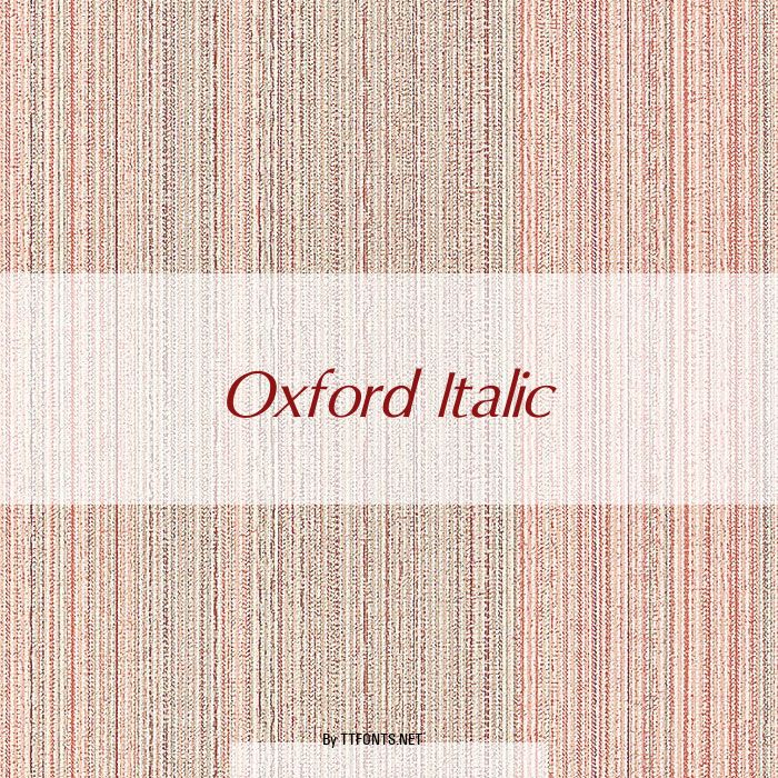 Oxford Italic example