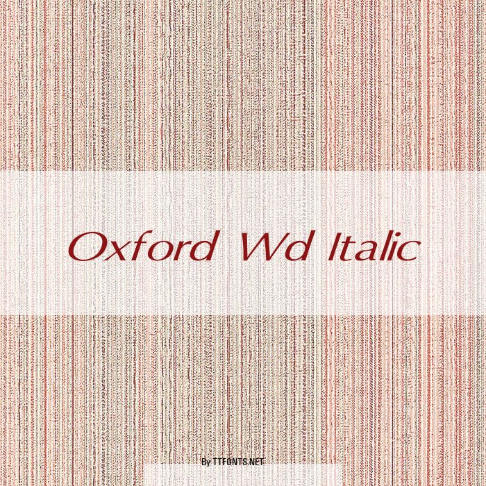 Oxford Wd Italic example