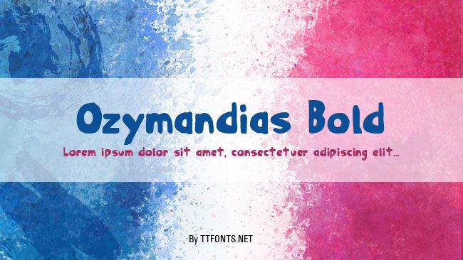Ozymandias Bold example