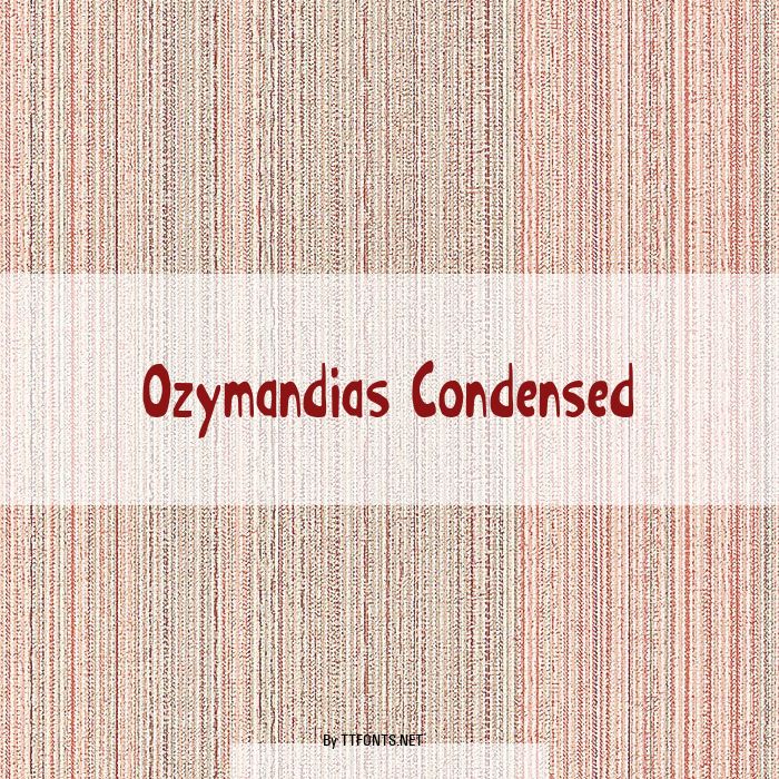 Ozymandias Condensed example
