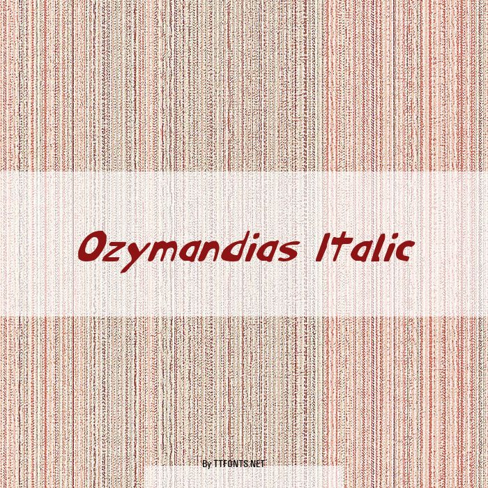 Ozymandias Italic example