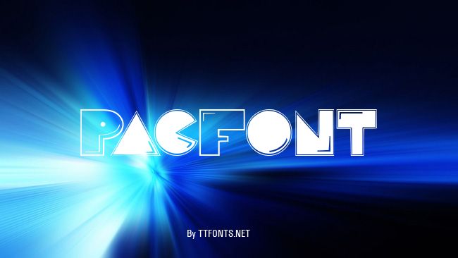 PacFont example