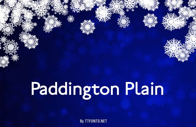 Paddington Plain example