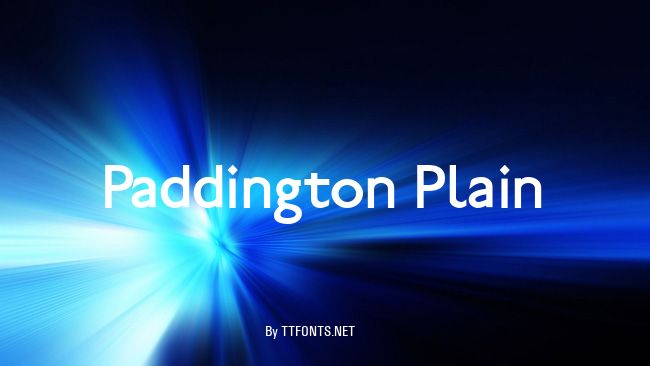 Paddington Plain example