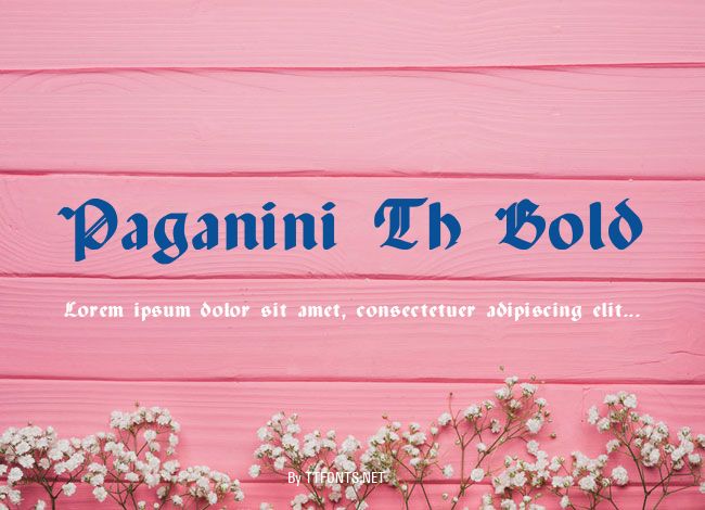Paganini Th Bold example