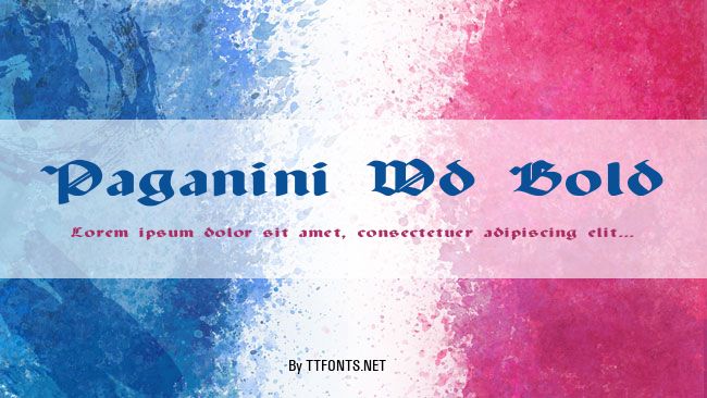 Paganini Wd Bold example