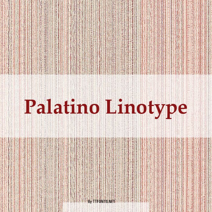 Palatino Linotype example