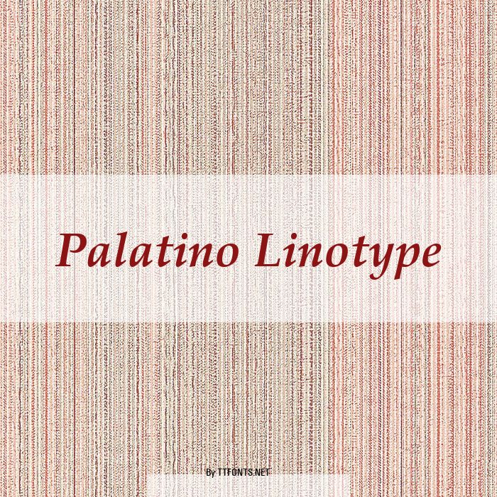Palatino Linotype example