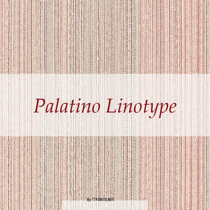 Palatino Linotype example