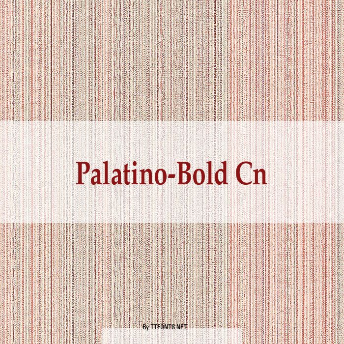 Palatino-Bold Cn example