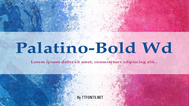Palatino-Bold Wd example