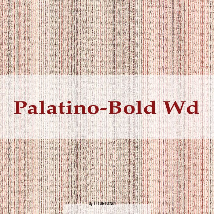 Palatino-Bold Wd example