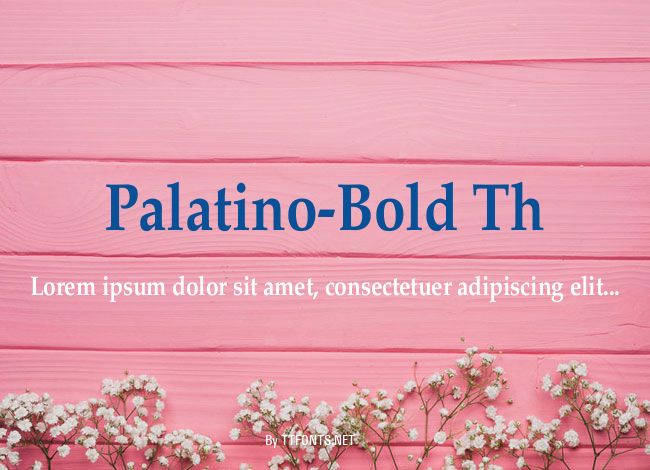 Palatino-Bold Th example