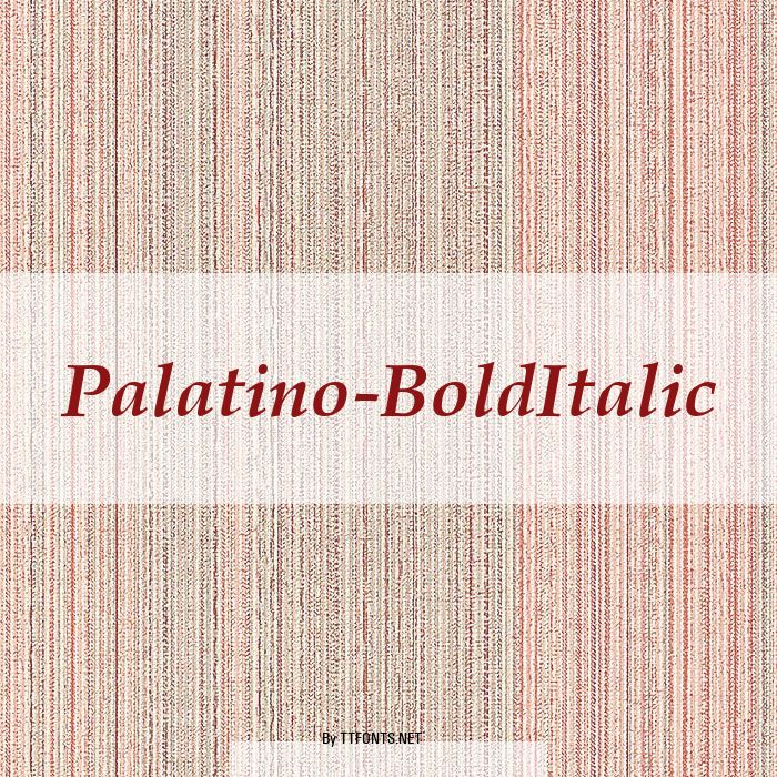 Palatino-BoldItalic example