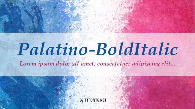 Palatino-BoldItalic example