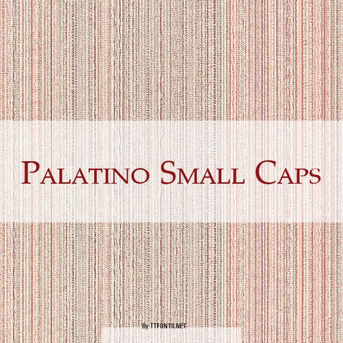 Palatino Small Caps example