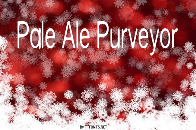 Pale Ale Purveyor example