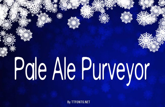 Pale Ale Purveyor example