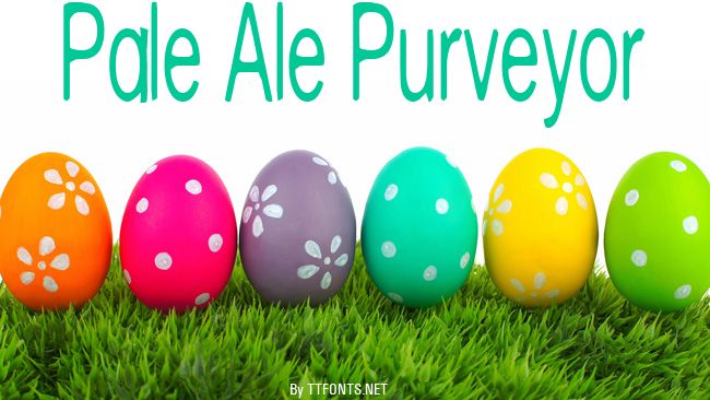 Pale Ale Purveyor example