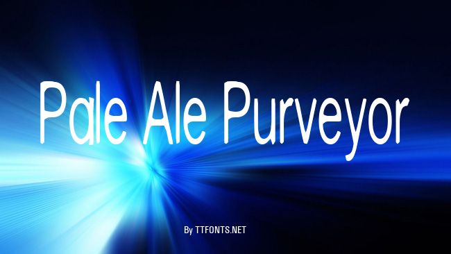 Pale Ale Purveyor example