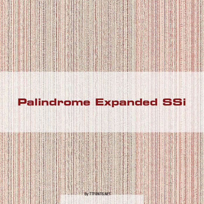 Palindrome Expanded SSi example