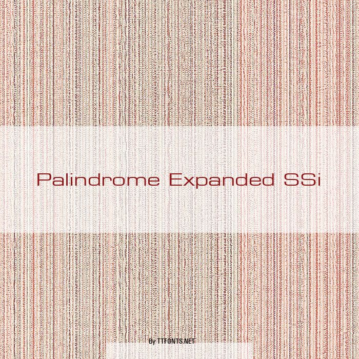 Palindrome Expanded SSi example