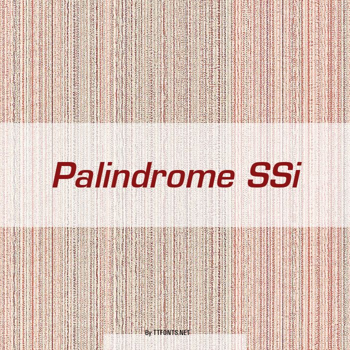 Palindrome SSi example
