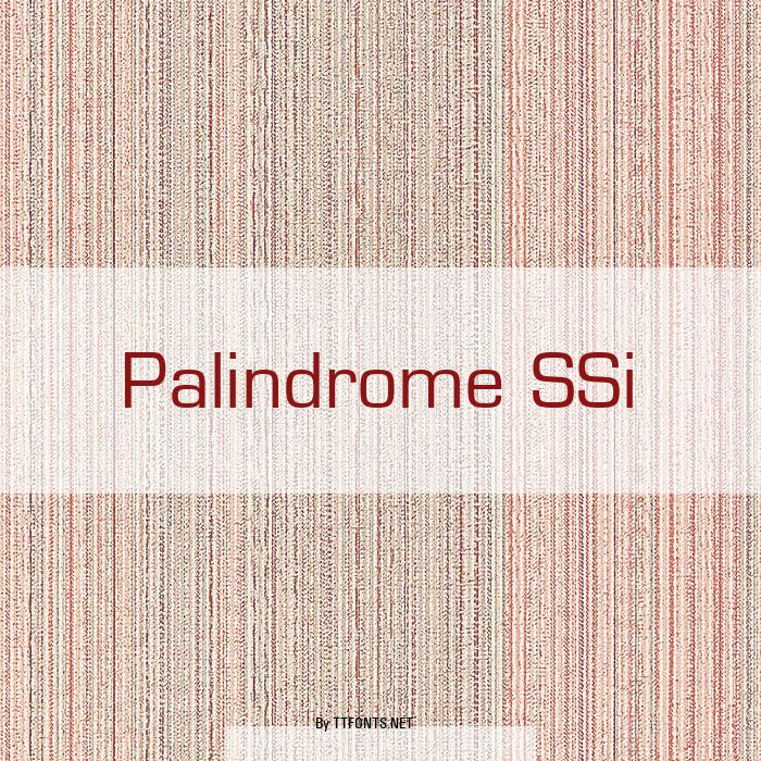 Palindrome SSi example