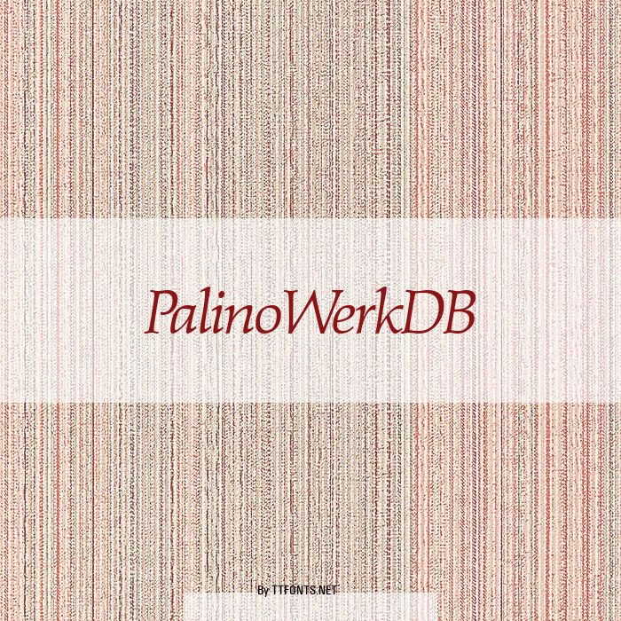 PalinoWerkDB example