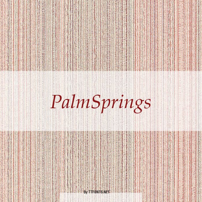 PalmSprings example