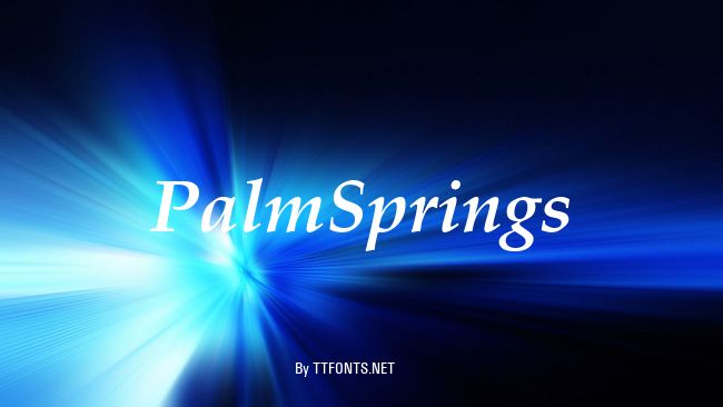 PalmSprings example