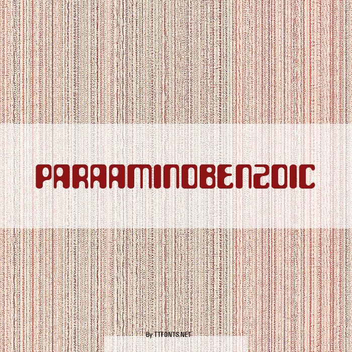 ParaAminobenzoic example