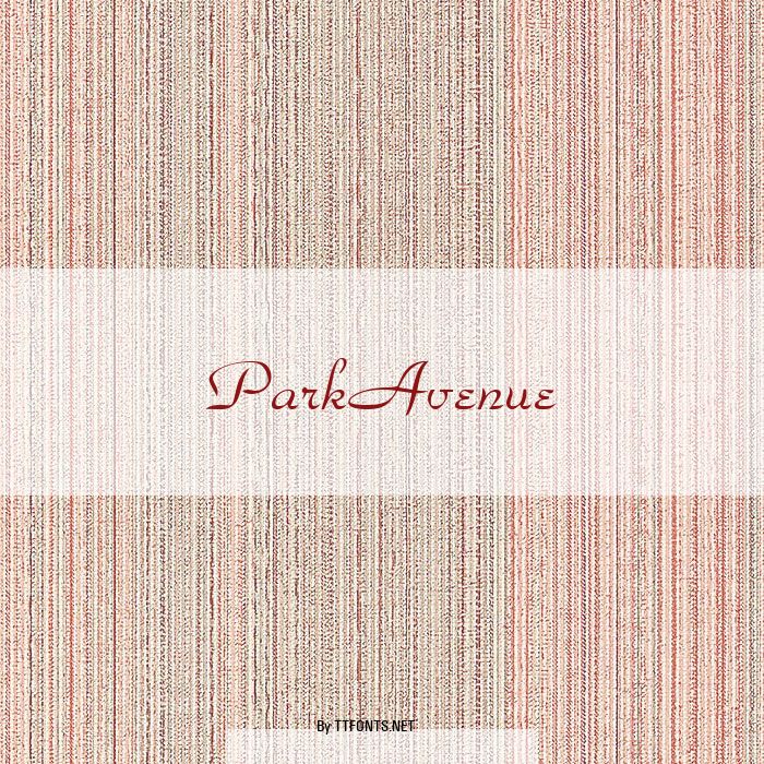 ParkAvenue example
