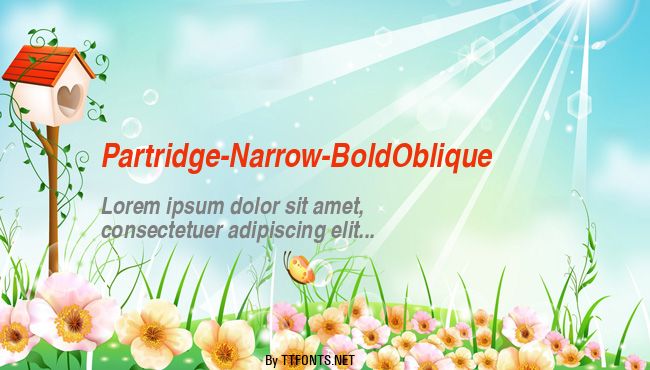 Partridge-Narrow-BoldOblique example