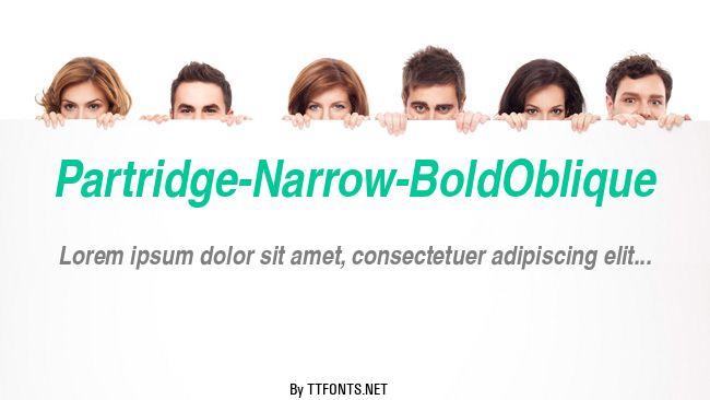 Partridge-Narrow-BoldOblique example