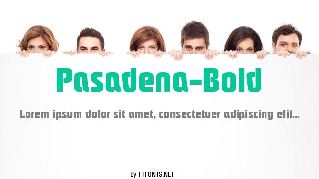 Pasadena-Bold example