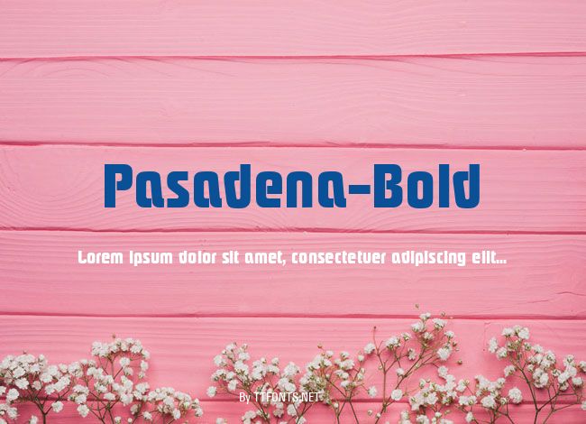 Pasadena-Bold example