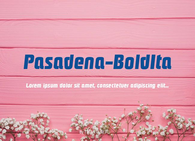 Pasadena-BoldIta example