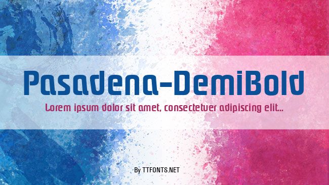 Pasadena-DemiBold example