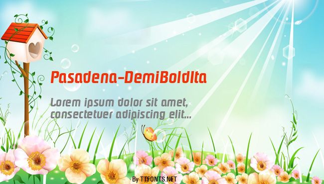 Pasadena-DemiBoldIta example