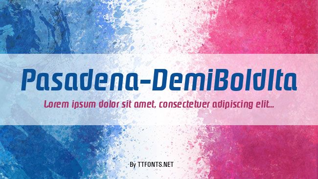 Pasadena-DemiBoldIta example